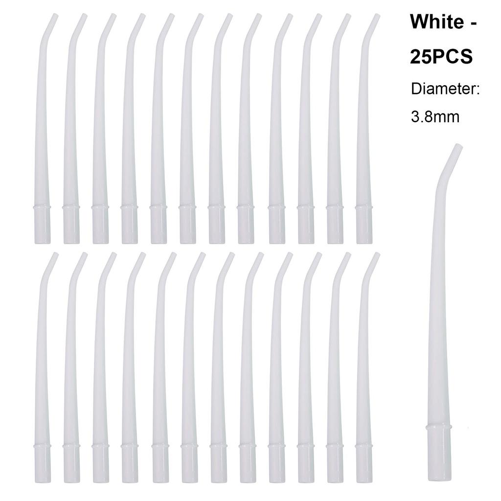25pcs/Bag Dental Elbow Ejector Dentistry Suction Tube 1/4" 1/8'' 1/16'' Aspirator