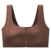 Traceless front zipper foundation liquid skin invisible wide shoulder lift anti-sagging breathable bra