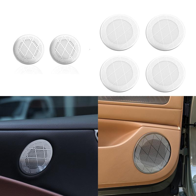 For Genesis G80 -2026 Stainless Steel Car A-Pillar Tweeter Covers Door Speaker Trim Car Accessories LHD/RHD