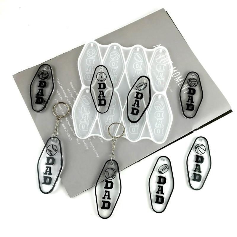 Rhombus Resin Mold DIY Jewelry Casting Mold Resin Keychain Mold Pendant Charms Mold with Hole Mother's Day Silicone Mold