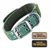 Collare tattico per cani resistente con design a doppia fibbia - Collare per cani di grado militare con maniglia per cani di taglia media e grande
