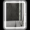 Bathroom Mirror, Illuminated, Touch Control, Fog-Free, Dimmable, 3 Light Colors, 60 x 80, Silver