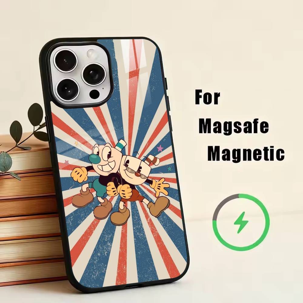 Game Cuphead   Phone Case For iPhone17,16,15,14,13,12,11 Plus,Pro Magnetic For Magsafe Wireless Charging