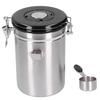 Coffee Bean Container with Exhaust Valve Tea Leaf Storage Canister for Kitchen Use(Silver Spoon 1.8L (Filled 750g Coffee Bean))