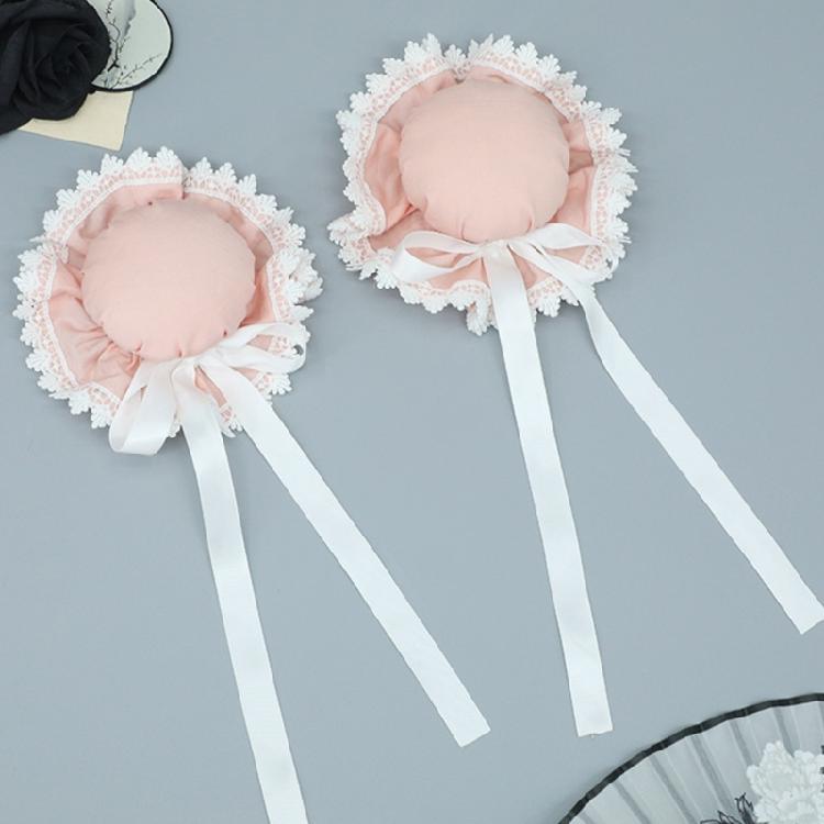 Women Buns Dancer Hair Clip Round Bun Hairstyle Laciness Ribbon Girl Headwear