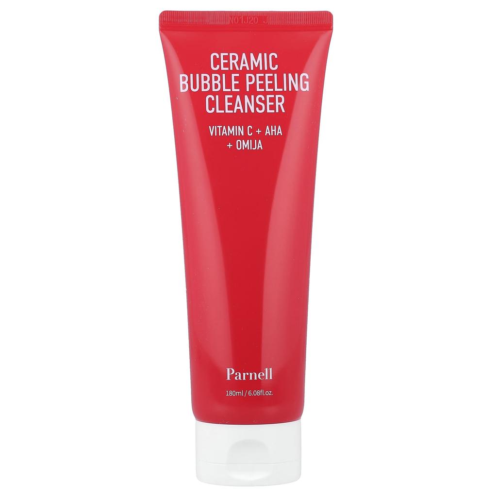 Parnell, AHA Omija Ceramic Bubble Peeling Cleanser, 180ml (6.08 fl oz)