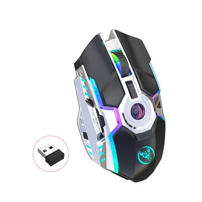 Ασύρματο ποντίκι παιχνιδιών Rgb Επαναφορτιζόμενο 2400dpi Ρυθμιζόμενο εργονομικό ποντίκι υπολογιστή 2,4 ghz φόρτιση ποντικιών παιχνιδιού για υπολογιστή