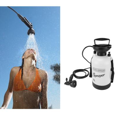 Portable Shower, Automatic Manual Pressure Relief, Outdoor Shower Pump with Rotating Nozzle, for Hiking, Travel, Car, Pet, Efficient  , Sturdy