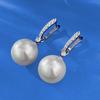 Hui Zhiyi 2024 Shell Pearl 13mm Stud Earrings in 925 Silver for European & American Fashion