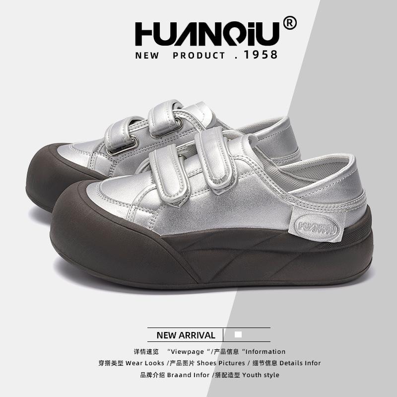 Global Velcro board shoes women's fashion versatile bread shoes 2025 spring high-end casual ZHQ-HY575