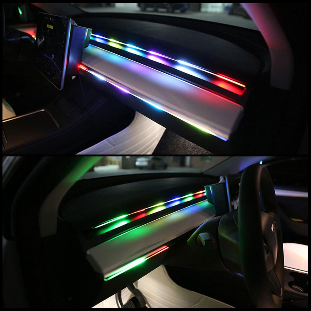 140/55.1inch Universal Car RGB Atmosphere Lamp LED Ambient Lights USB APP Remote Neon Light Strip Vehicle Decoration