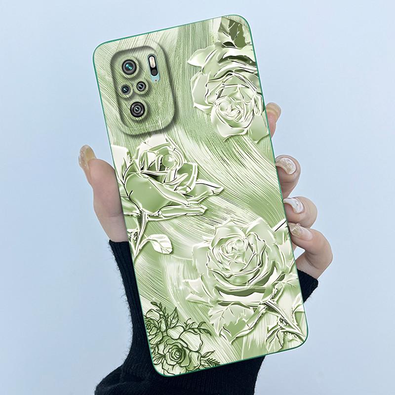 For Xiaomi Poco M5s Phone Case PocoM5s Cover Fashion Simplicity Butterfly Floral Soft Liquid Silicone Shell For Poco M 5s Fundas