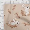 oneOone Cotton Flex Light Peach Fabric Kawai Dress Material Fabric Print Fabric By The Yard 40 Inch