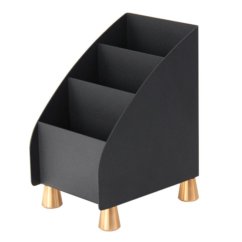 

Многофункциональный ящик для хранения из кованого железа, держатель для ручек, настольный органайзер, ведро для хранения косметических инструментов, металлическая стойка для хранения чёрный