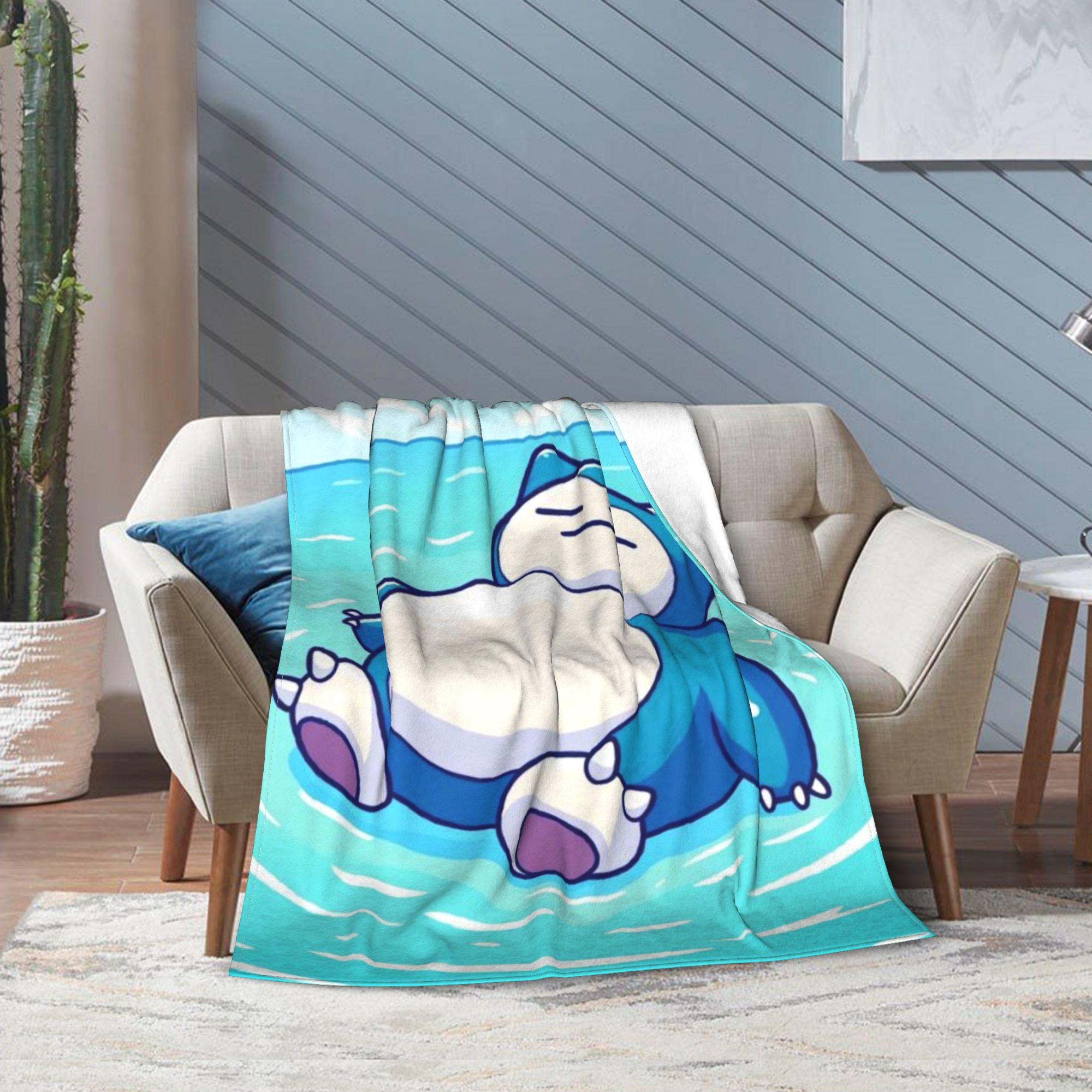 

Snorlax monster Throw Blanket for Couch Soft Fuzzy Plush Blanket 50x60 Inches Multi-size Bedspread for All Seasons 75cm x 90cm