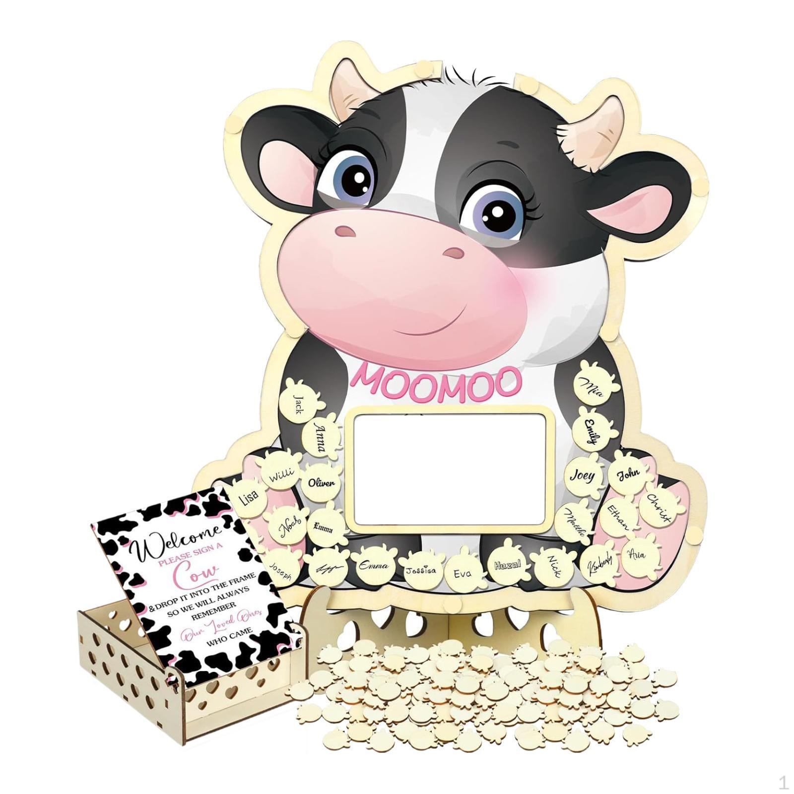 

Книга для вечеринки по случаю рождения ребенка, фотокнига с надписью для вечеринки, рамочная церемония, день рождения Cow