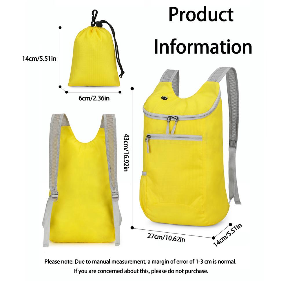 Lightweight Nylon Outdoor Sports Backpack Unisex Foldable Compact Casual Backpack Hiking Backpack Small Hiking Bag