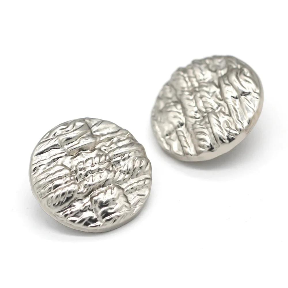 

Hengc 15/18/20/23 мм круглые золотые металлические пуговицы для шитья модного пальто костюма украшения ручной работы Diy Supplies 15mm 6pcs белый