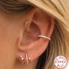 Fashion Ins Wind S925 Sterling Silver Earbone Rings Simple Classic Versatile Diamond Earrings Earrings Earrings Women