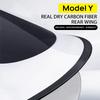 Car Real Dry Carbon Fiber Spoiler Wing Decoration For Tesla Model Y ModelY Sport -2024 Utility Exterior Tuning Accessories