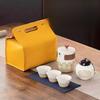 Outdoor Travel Tea Set Home One Pot Four Cups Portable Storage Bag Ceramic Quick Cup Brewing Teapot Tea Cups