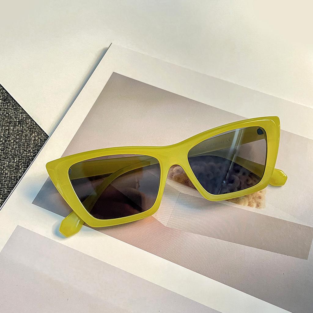 Glasses 2255 Cat Eyes Multi-Colored Plastic Frame Sunglasses Women, Colored Sunglasses Men