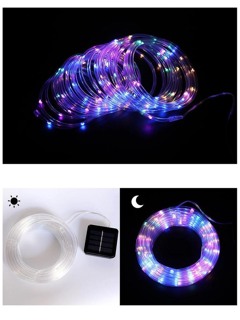 Wasserdichte Outdoor Bunte Kupfer Solar Lichterkette Röhrenlichter