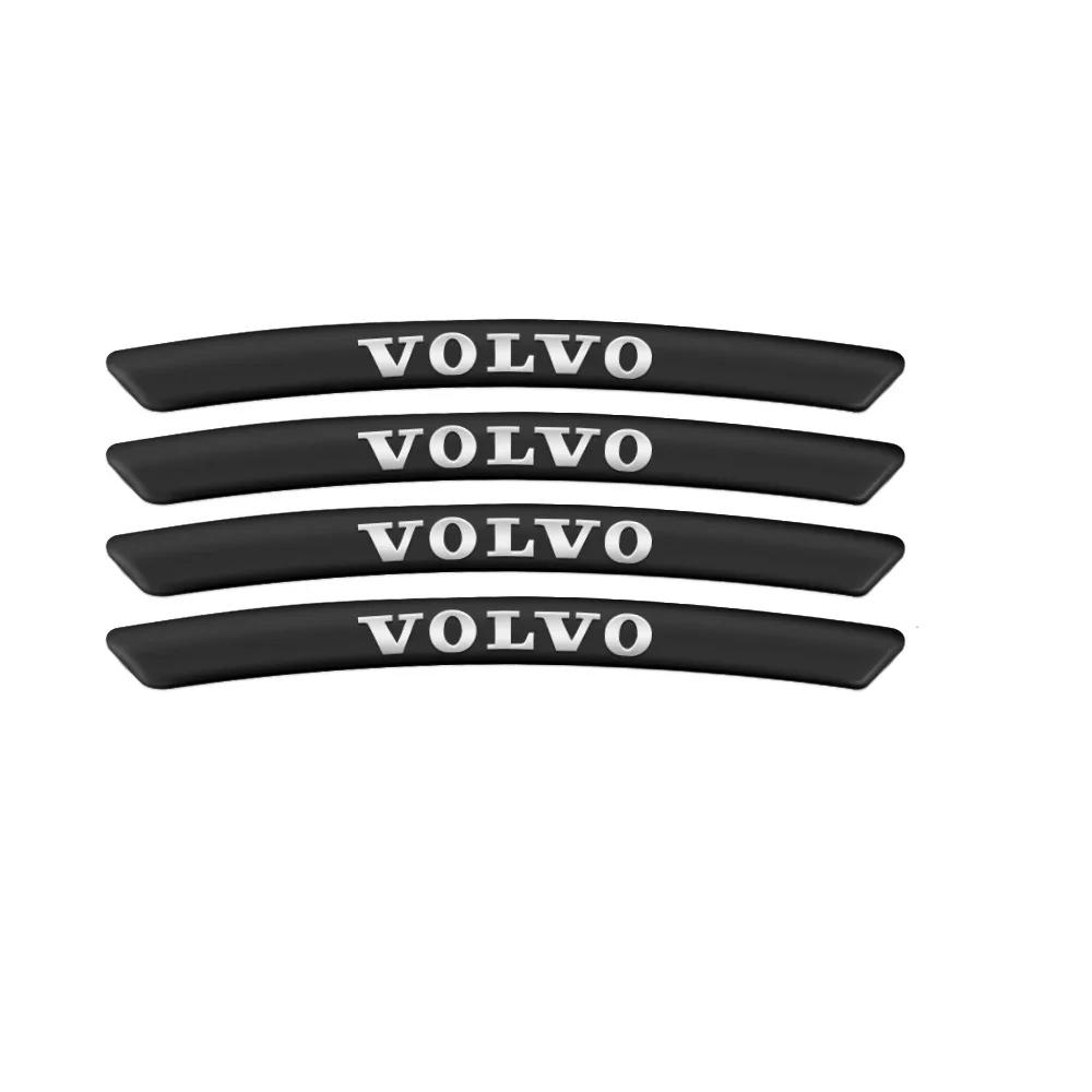 

4pcs Aluminum Car Badges Wheel Rims Racing Hub Stickers Auto Decoration for Volvo V40 V50 S40 S80 XC60 S90 XC90 S60 XC40 C40 чорний