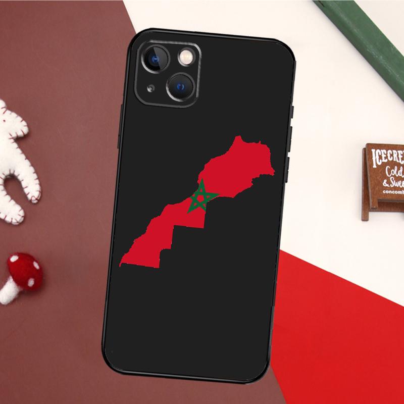 

Morocco Map Flag Bumper Phone Case For iPhone 16 15 14 11 12 13 Pro Max X XS XR Plus Back Cover iPhone 16Pro MAX