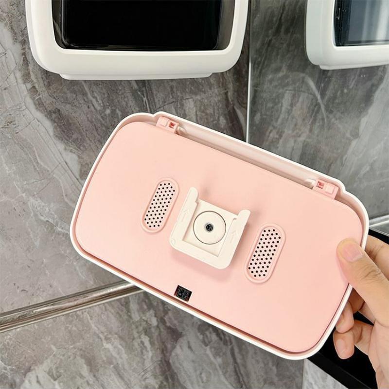 Rotatable Waterproof Wall-Mounted Mobile Phone Box Protective Cover Touch Screen Mobile Phone Holder Bathroom Sealed Storage