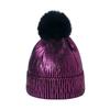 Modische dicke Herbst Winter Herren Damen Mützen Gestrickte Damen Mützen Mützen Pelz Pailletten Bling Mütze Wärmer Haube Damen Freizeitkappe