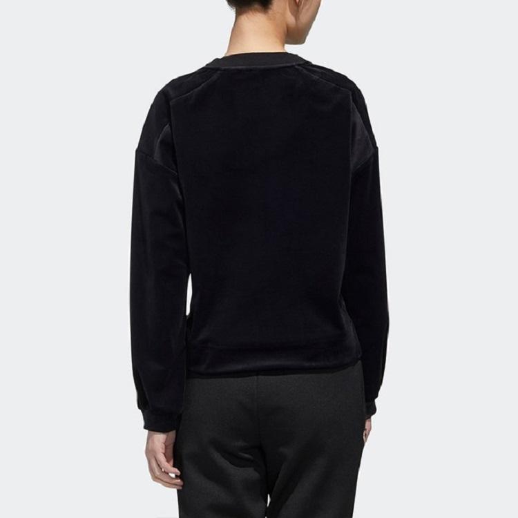 adidas Stile Felpa Pullover in Velluto Donna Felpe Nero GM1461