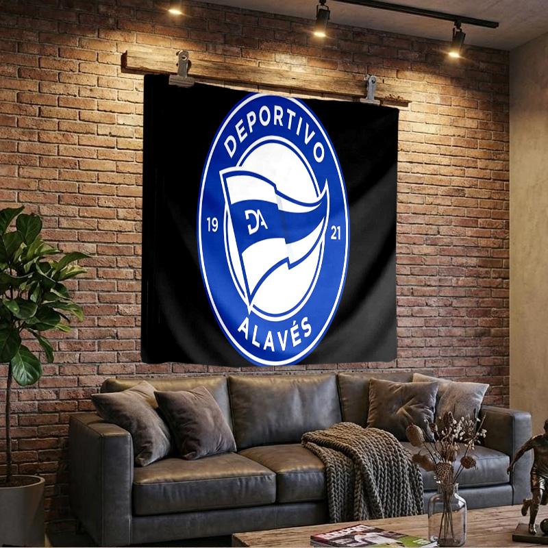 1PC Deportivo Alaves Emblem Tapestry, Unique Design Tapestry, Wall Decor for Bedroom,Livingroom, Playroom,Heartwarming Fan Holiday Gifts