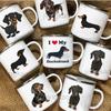 Emaille-Kaffeetasse mit der Aufschrift „I Love Dackel Dog“, für Camping, Picknick, Lagerfeuer, Party, Bier, Saft, Cola, Tassen für die Reise im Freien, Kakao, Wasserbecher