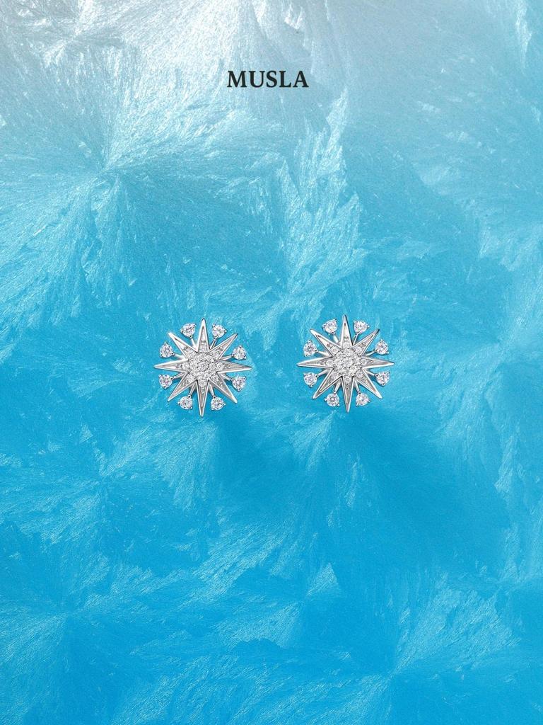 Musla Design Jewelry For Women Fashion Earrings 925 Sterling Silver Earrings Zircon Fashion Stud Earrings