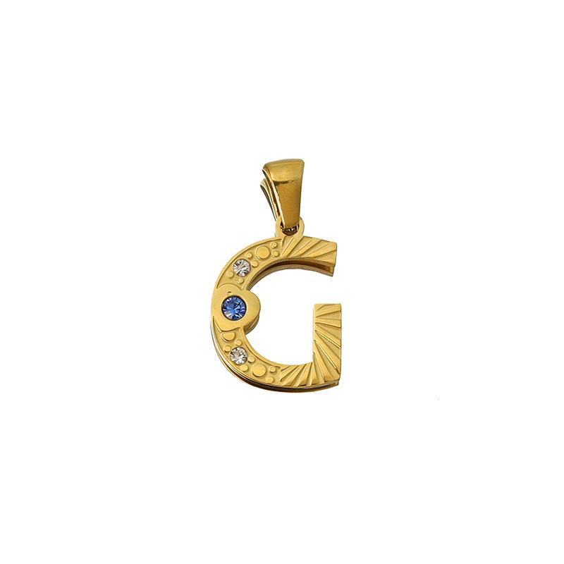 26 Letter Pendant Necklace 18K Pendant Series Ring Gold Color Independent Station Necklace Accessories Jewelry