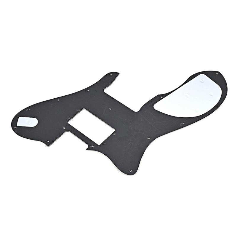 3 Ply 16 Holes Guitar Pickguard Scratch Plate Single H Pick Guards for 6 String Standard Bass Guitar Musical Instrument