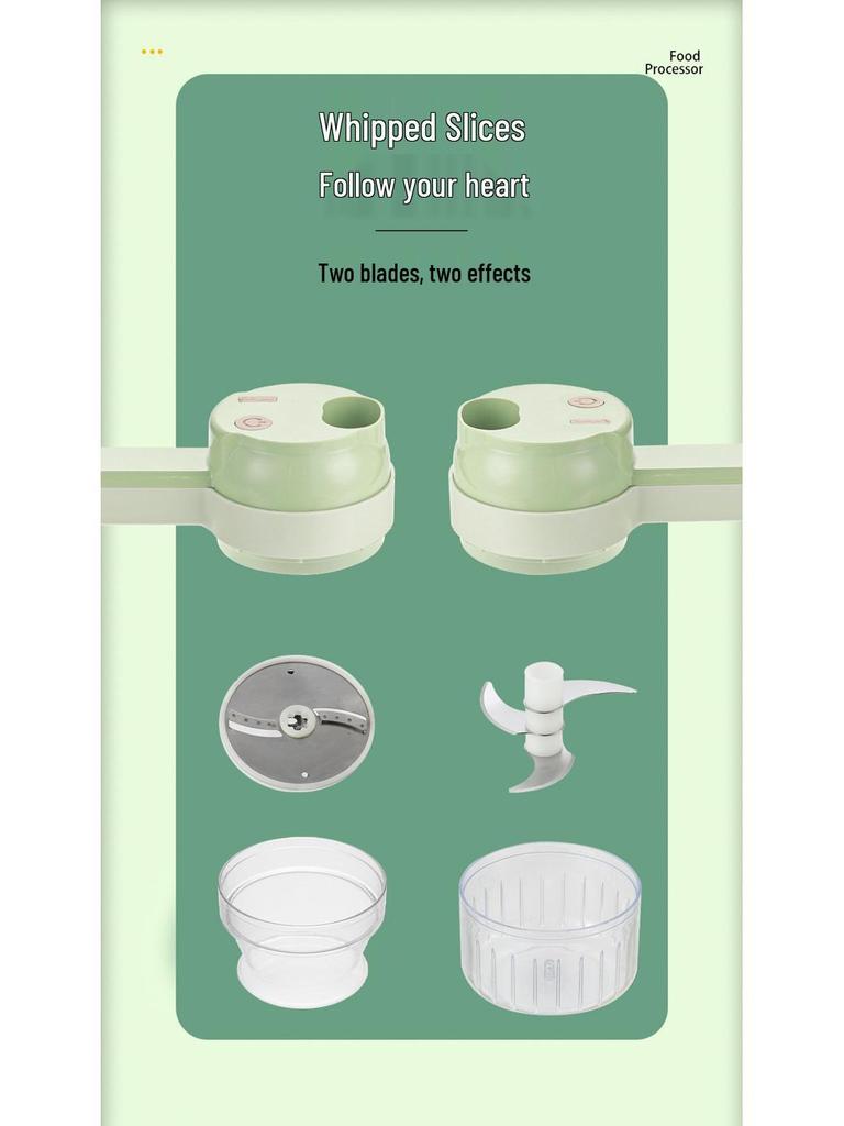 Gatling Wireless Mini Garlic & Vegetable Chopper - Electric Puree, Mincer, Masher & Cutter