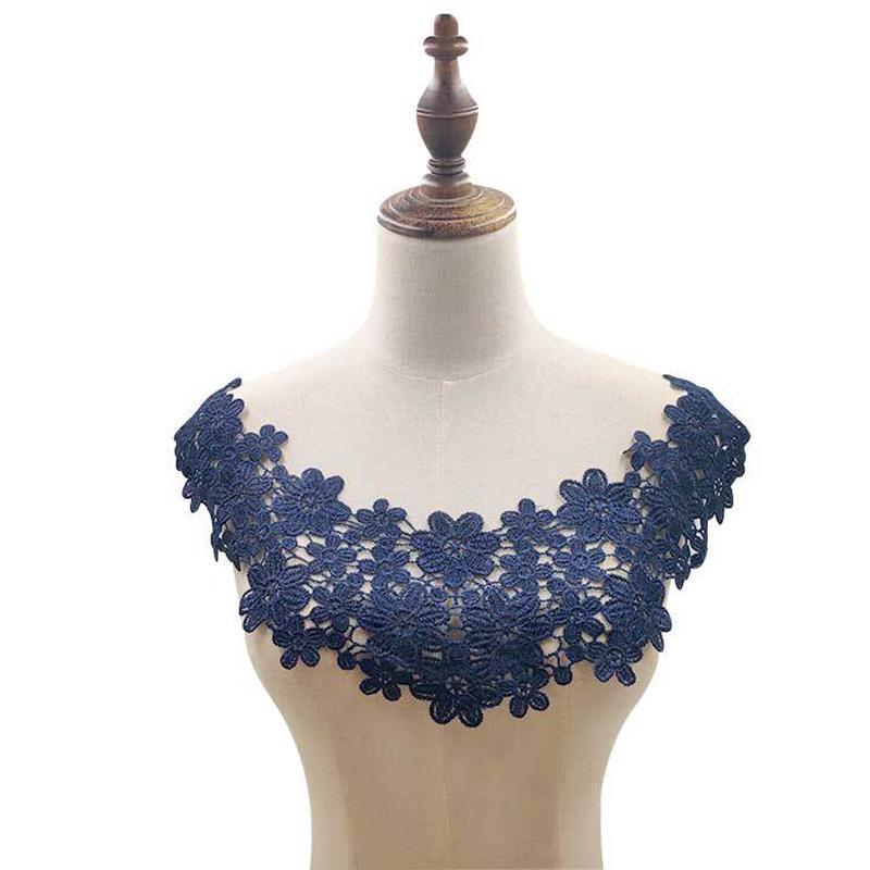 Lace Elegant Applique Neckband Collars Collarband Neckline Fake collar Hollow out Women Fabric Embroidered Fashion Collars