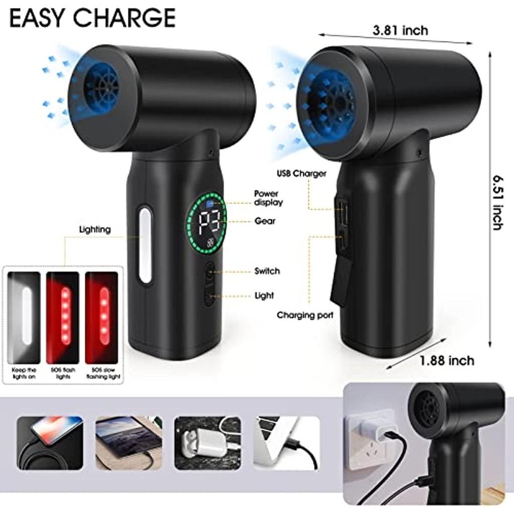 2 in 1 Portable Compressed Air Duster Air Blower & Vacuum Cleaner Cordless Keyboard Computer Duster Blower 3.81*1.88*6.51 inch