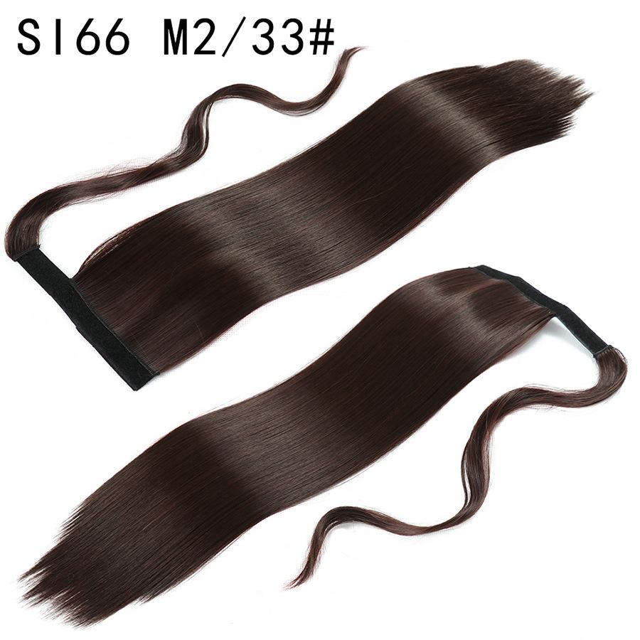 LISI HAIR Synthetic Fibers Are Clipped Onto A Ponytail Hairpin To Extend The Length of A Woman's Hair At High Temperature