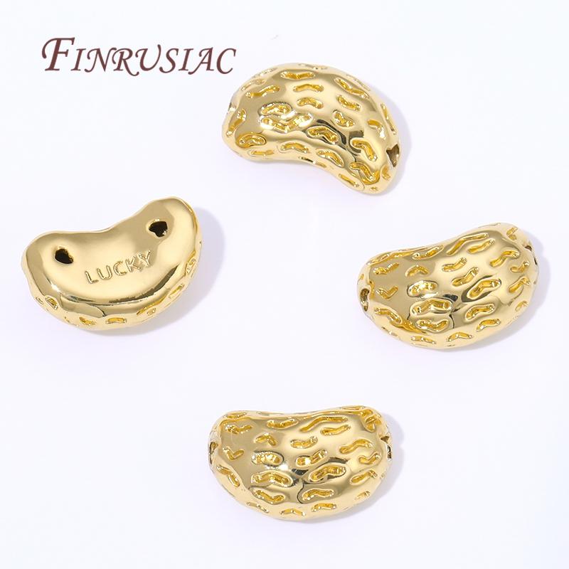 14x9mm 18K Gold Plated Brass Irregular Beads For Jewelry Making,Decorative Beads,Bracelets Spacers Bead DIY Accessories