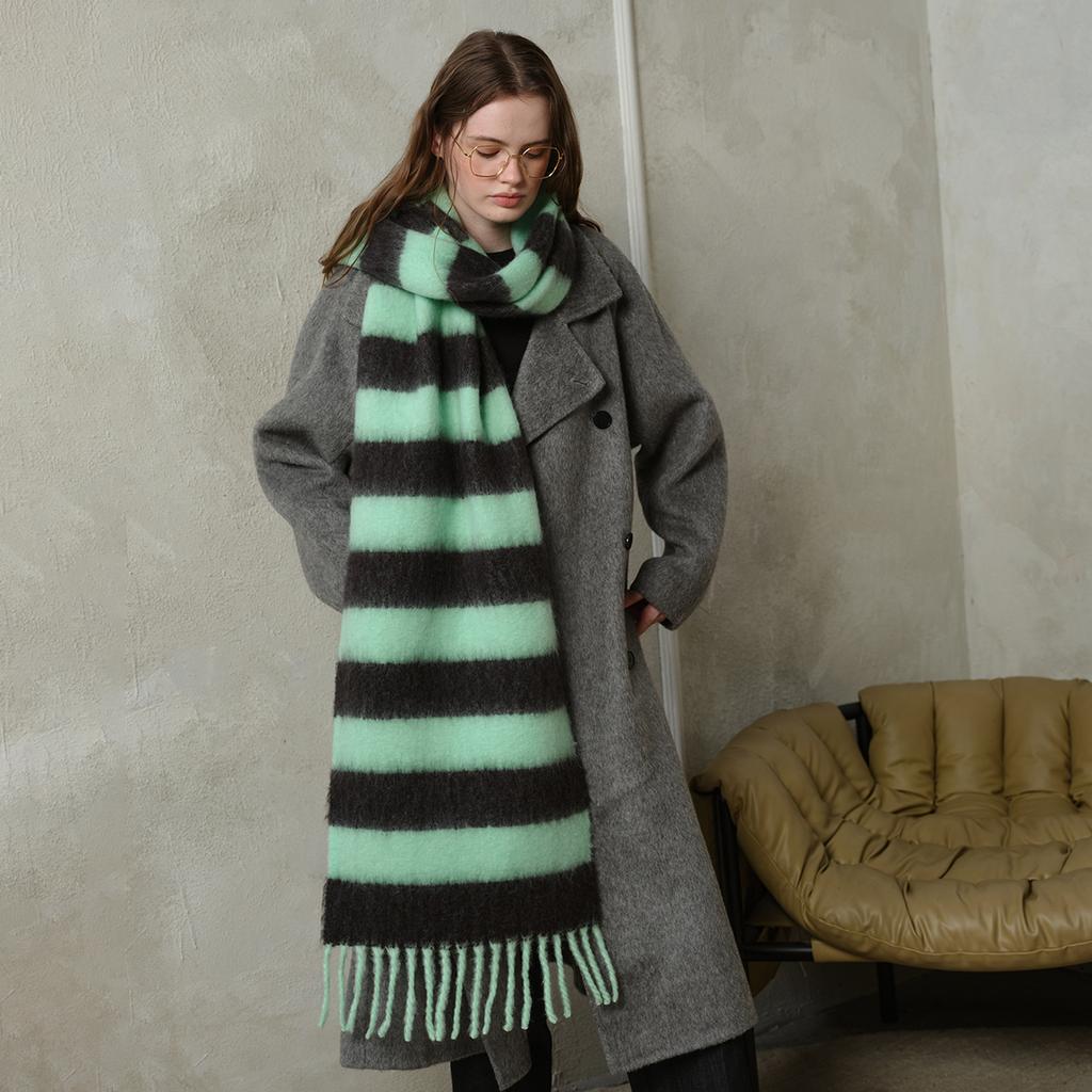 10-color new acrylic imitation cashmere plaid scarf women's fringed autumn and winter thickened warm scarf shawl
