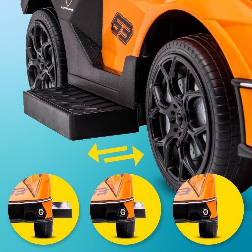 Jeździk Samochód Auto Z Pchaczem Lamborghini Essenza Scv12 Pomarańczowy