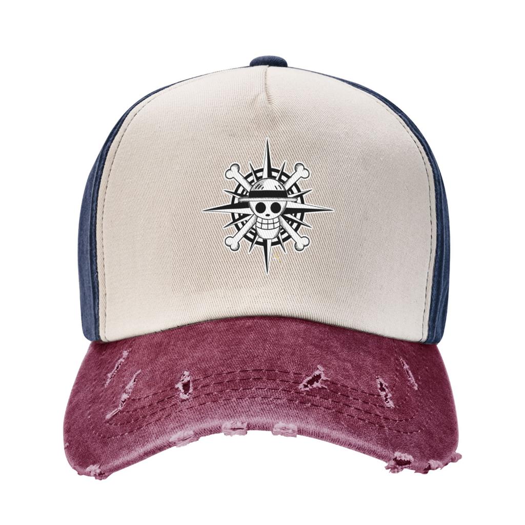 Hip Hop Tony Tony Chopper One Piece Flag Baseball Cap Distressed Denim Snapback Cap Outdoor Summer Adjustable Fit Caps Hat