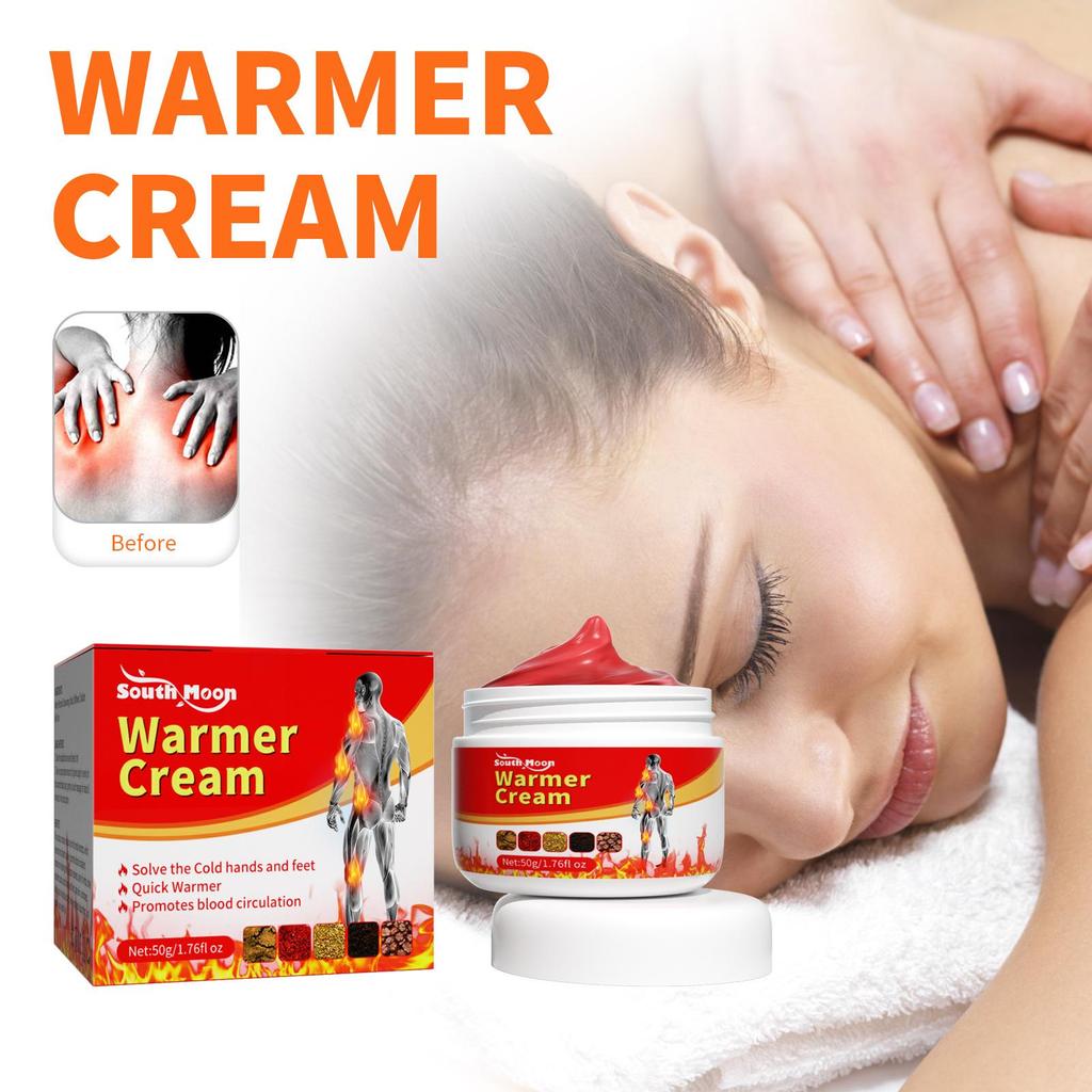 Cremă Încălzitoare 50g pentru Amorțeală Mâini și Picioare Ameliorează Durerea Musculară la Umeri și Gât Amorțeală Rece la Mâini și Picioare Cremă de Îngrijire
