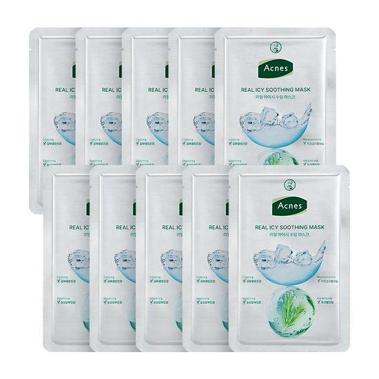 Acnes Real Icey Soothing Mask 10 sheets