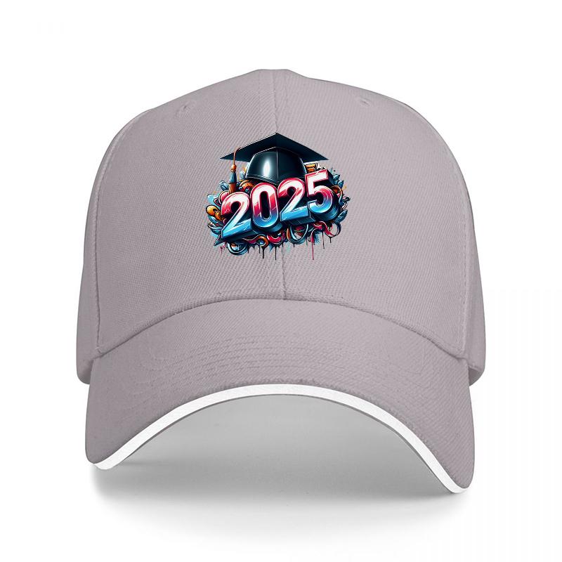Graduation Cap Baseball Hat with Colorful Design and Diploma Motif for College Celebration and Graduation Party Wear