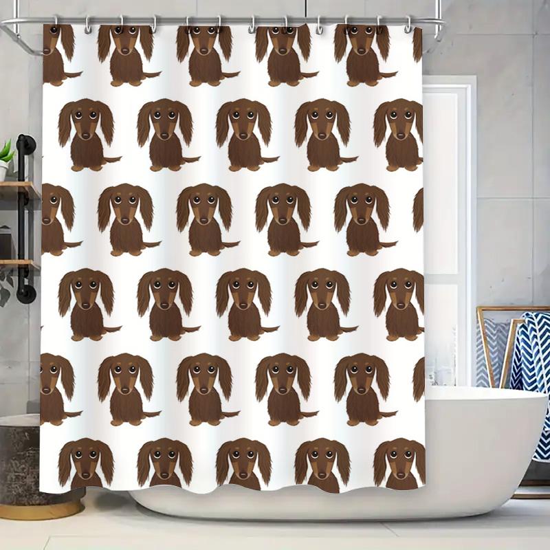 

Vintage Floral Shower Curtain Printed Fabric Bathroom Decor Modern Retro Design For Home Decoration With Hooks (180X245Cm) W60H190(CM)-1 Pcs