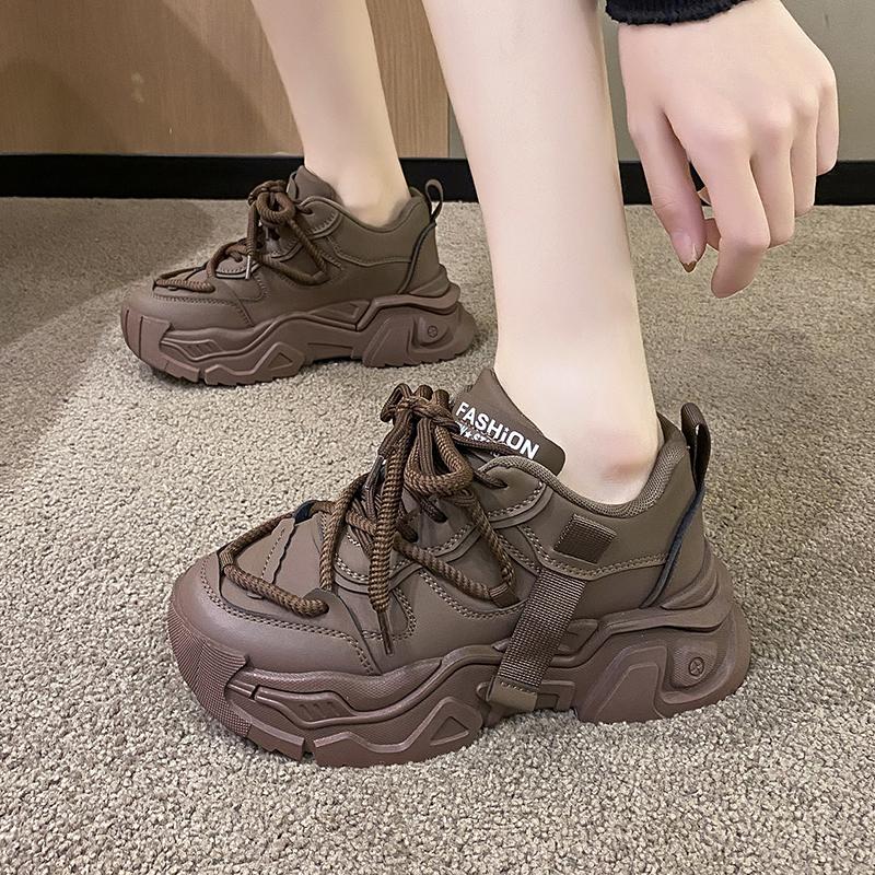 2024 Autumn New Women's Thick-soled Casual Sports Shoes Street Sports Style Fashion Outdoor Running Women's Shoes